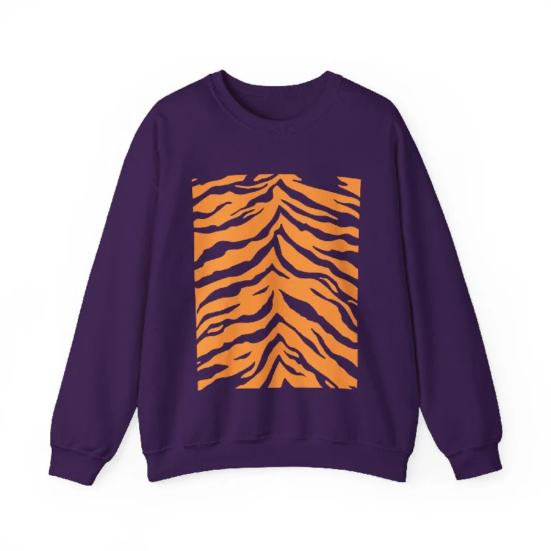 Tiger Orange Strips Sweatshirt Hoodie with Logo Branding Identity