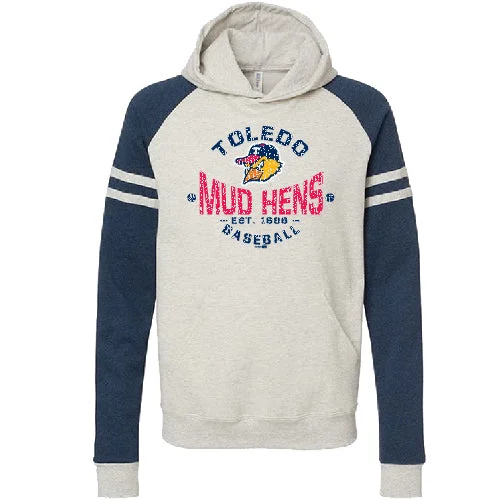 Toledo Mud Hens Gear Color Blocked Hooded Sweatshirt Hoodie with Thumb Holes Functional Cozy