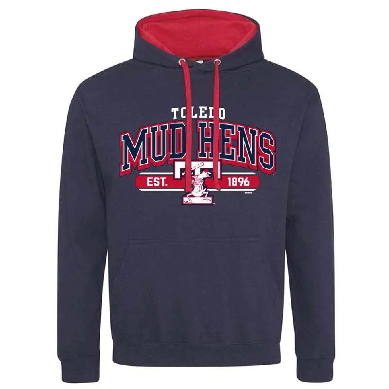 Toledo Mud Hens Volbeat Contast Hooded Sweatshirt Hoodie with Bell Sleeves Flared Feminine