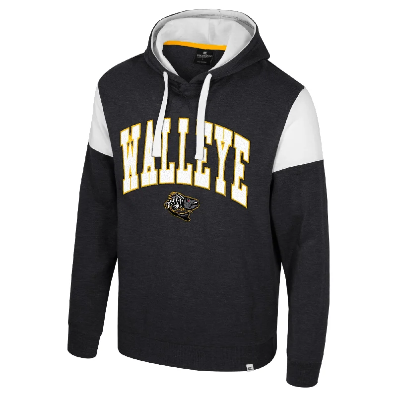 Toledo Walleye Black Byrde Pullover Fleece Hooded Sweatshirt Hoodie with Print Artistic Unique