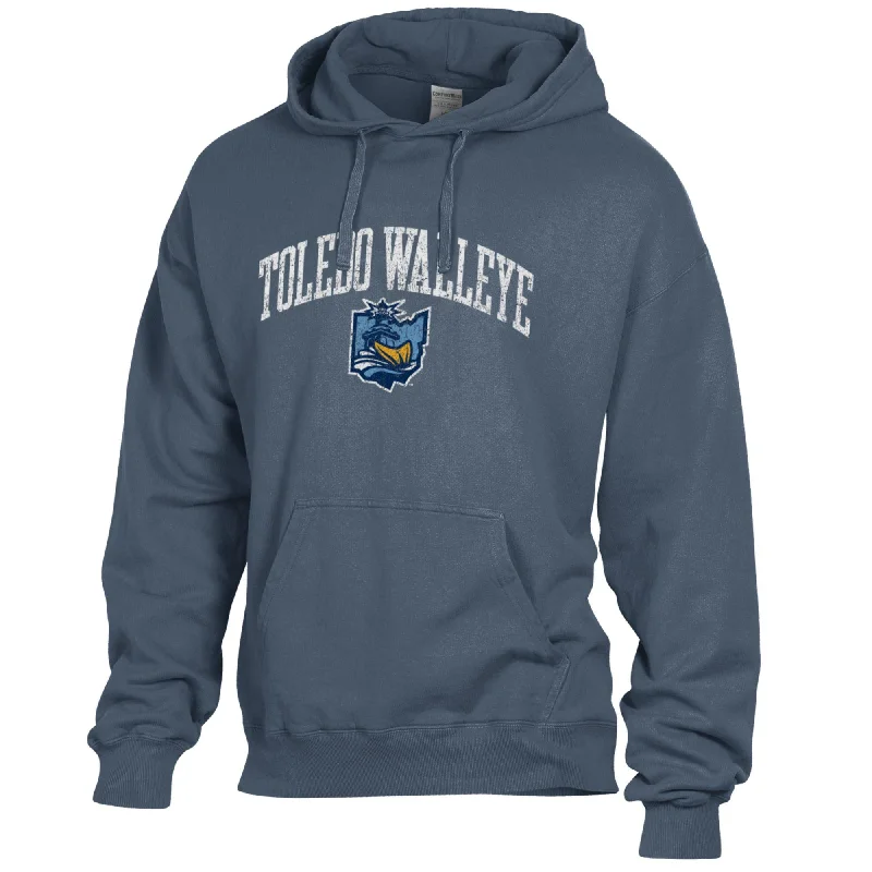Toledo Walleye Lighthouse Comfort Wash Hooded Sweatshirt Hoodie with Slit Hem Functional Movement Toledo Walleye Lighthouse Comfort Wash Hooded Sweatshirt Hoodie with Slit Hem Functional Movement