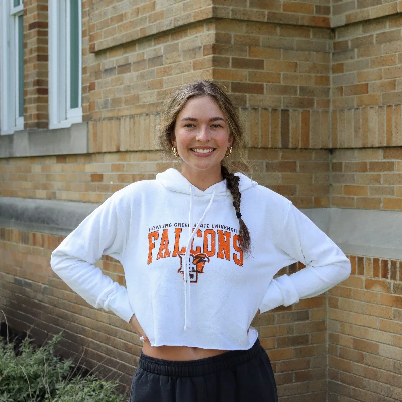 TRT Ladies Falcons Crop Hoodie Hoodie Jacket Zipper Layering