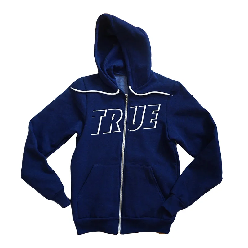 True Womens Just Use It Zip Hoodie Heather Cobalt Hoodie with Pattern Geometric Abstract