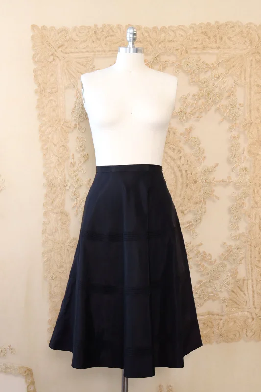 Twirly Taffeta Midi Skirt L silk skirt elegant