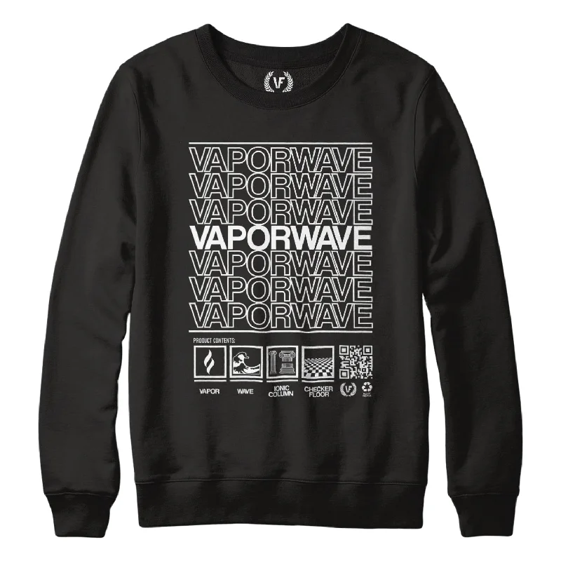 VAPORWAVE : Sweatshirt Hoodie with Emblem Brand Identity