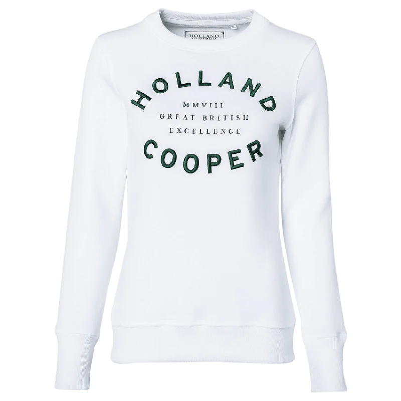 Holland Cooper Varsity Crew Sweatshirt Hoodie with Lining Warm Insulated