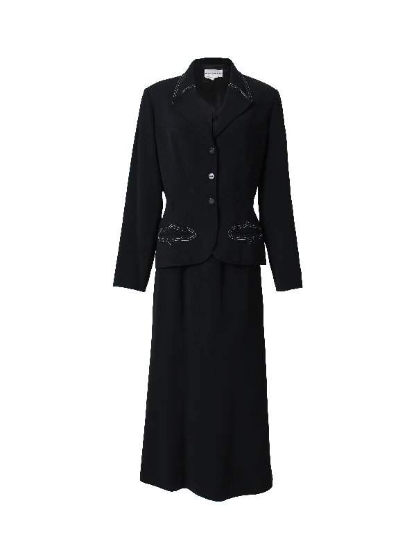 Vintage Thierry Mugler Skirt Set corduroy skirt durable