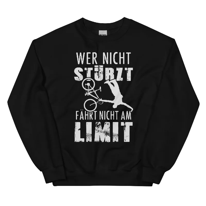 Wer Nicht Stürzt - Fährt Nicht Am Limit - Sweatshirt (Unisex) Hoodie with Front Slit Layering Stylish Wer Nicht Stürzt - Fährt Nicht Am Limit - Sweatshirt (Unisex) Hoodie with Front Slit Layering Stylish