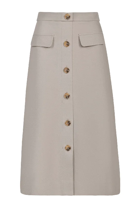 Husk Arabella Skirt - Stone wrap skirt elegant