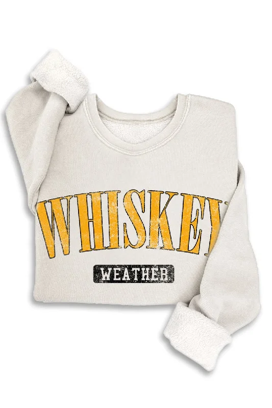 Whiskey Weather Sweatshirt Hoodie with Snap Buttons Easy Quick