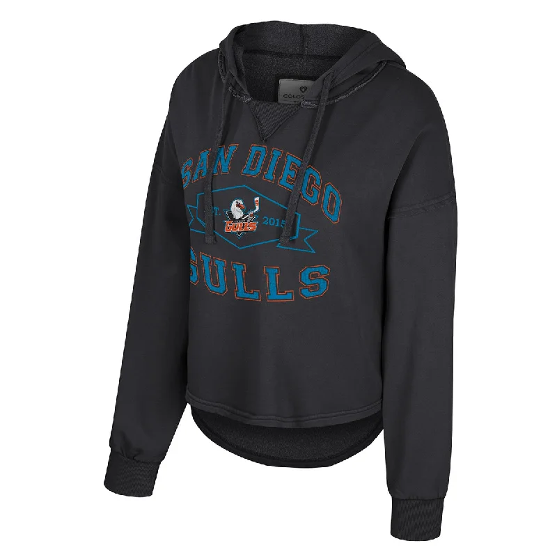 Women's San Diego Gulls For Serious Fleece Hoodie Hoodie with Batwing Sleeves Loose Dramatic Women's San Diego Gulls For Serious Fleece Hoodie Hoodie with Batwing Sleeves Loose Dramatic