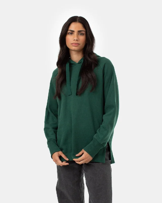 Treefleece Slit Hem Oversized Hoodie Hoodie with Pocket Utility Practical