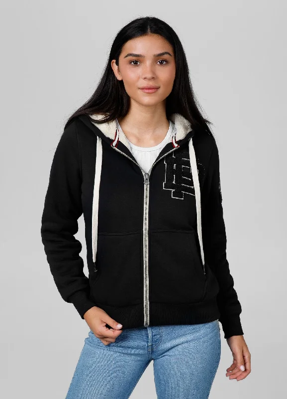 Women's zip-up hoodie Sherpa Ruffina Hoodie with Patch Decorative Personalized