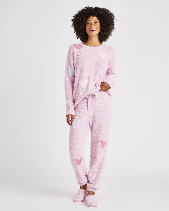 Fuzzy Sweater PJ Set Layered Multi-layer Single Layer